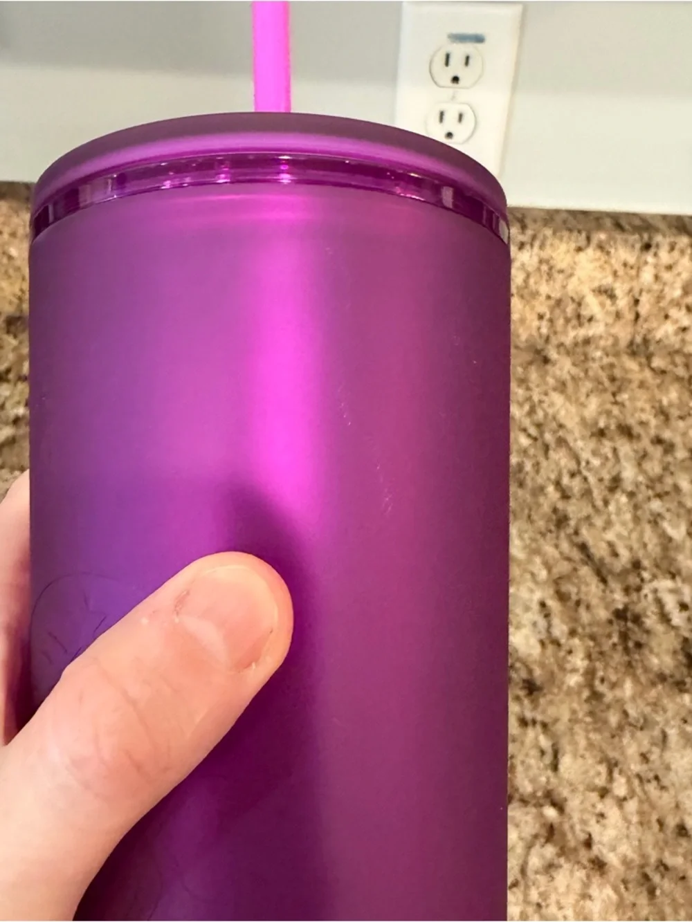 Starbucks Venti Purple Soft Touch Cold Cup Tumbler 2022
